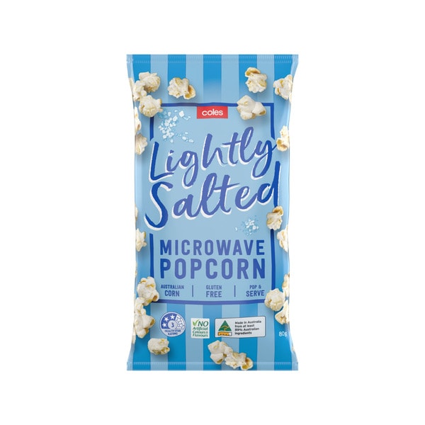Coles Salted Microwave Popcorn | 80g