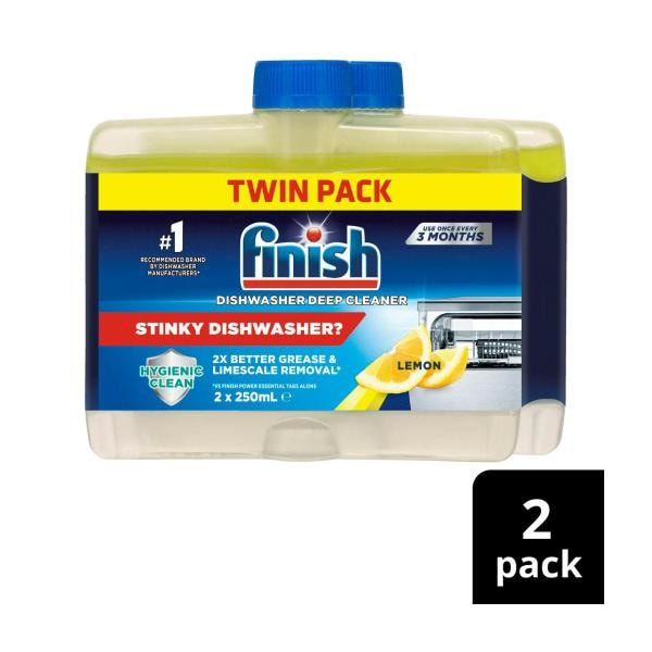 Finish Dishwasher Cleaner Lemon Twin 2x250mL | 500mL