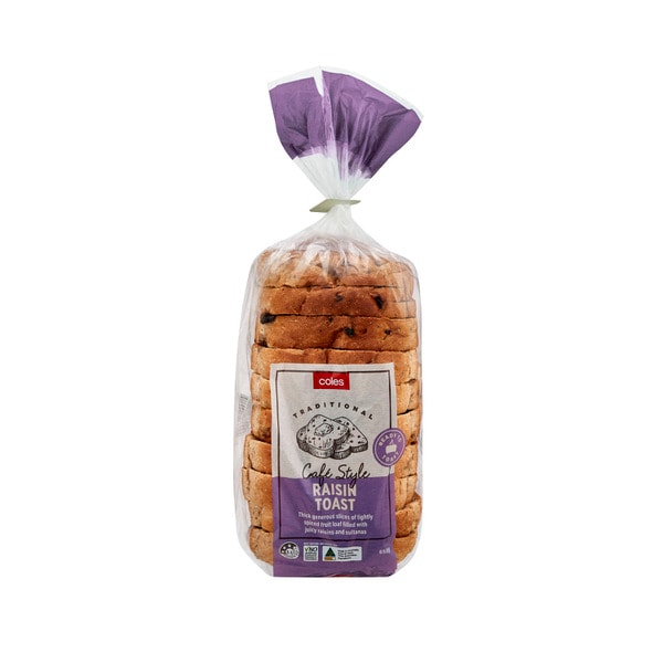 Coles Cafe Style Raisin Toast | 650g
