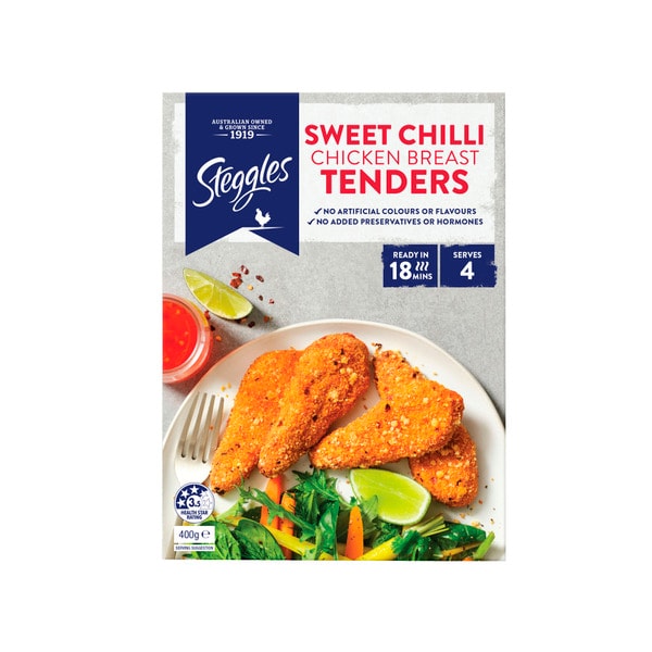 Steggles Frozen Sweet Chilli Chicken Breast Tenders | 400g