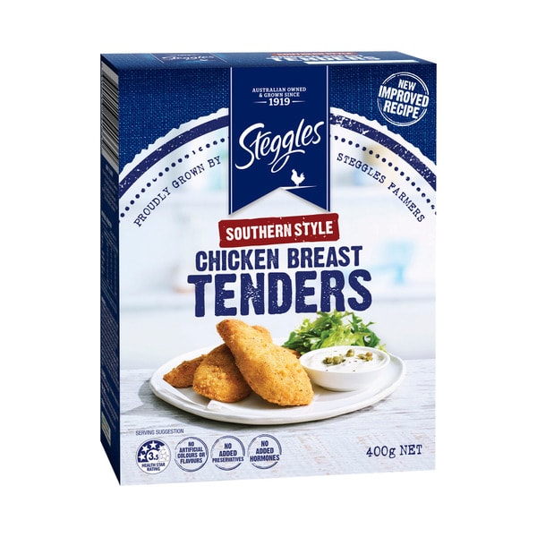 Steggles Frozen Southern Style Chicken Breast Tenders  | 400g