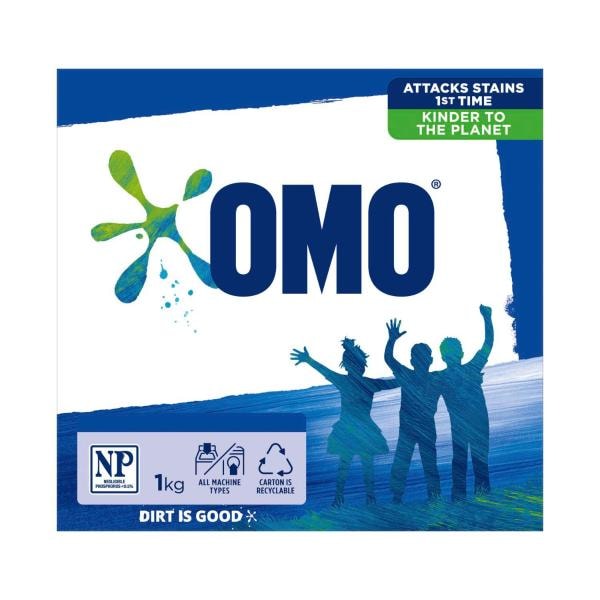 OMO Laundry Powder Active Clean Front & Top | 1kg
