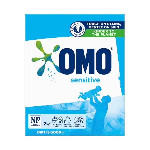 OMO Sensitive Laundry Detergent Washing Powder 40 Washes | 2kg