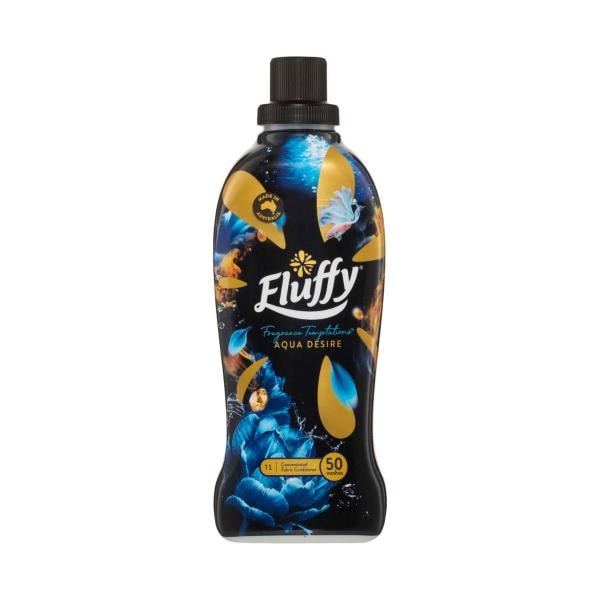 Fluffy Concentrate Liquid Fabric Softener Conditioner Fragrance Temptations Aqua Desire | 1L