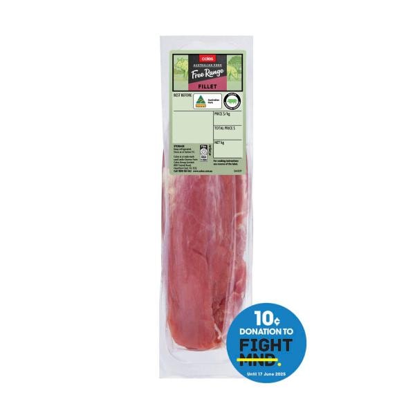 Coles Free Range Pork Fillet | approx. 500g