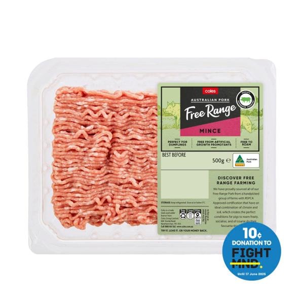 Coles Free Range Pork Mince | 500g