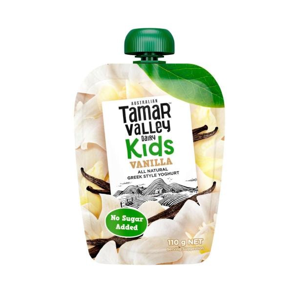 Tamar Valley Kids Greek Vanilla Yoghurt Pouch | 110g