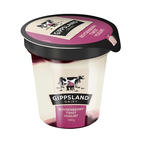 Gippsland Dairy Boysenberry Twist Yoghurt | 160g