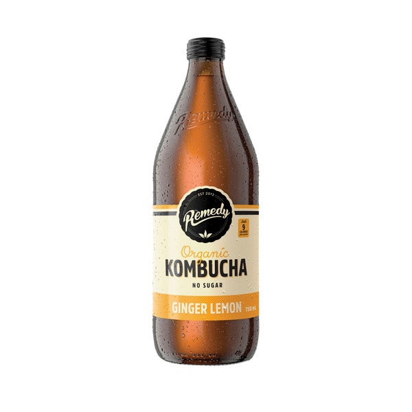 Remedy Kombucha Ginger & Lemon | 750mL