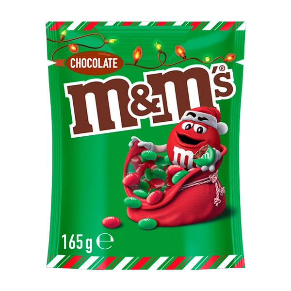 M&Ms Christmas Milk Chocolate Red & Green Snack Sharebag | 165g