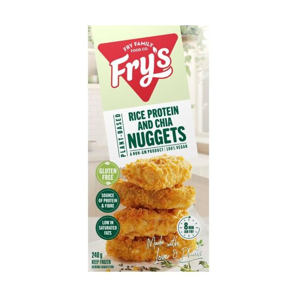 Fry's Frozen Gluten Free Nuggets With Rice Protein & Chia | 240g