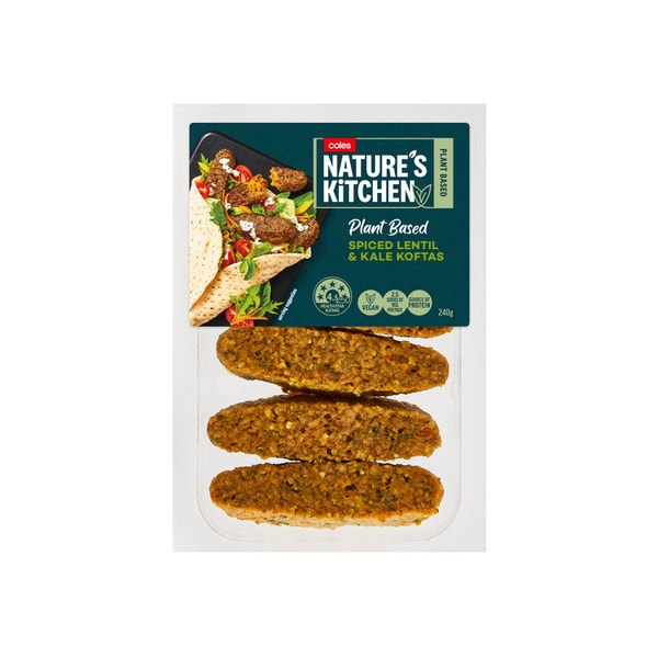 Coles Nature's Kitchen Lentil & Kale Kofta | 240g