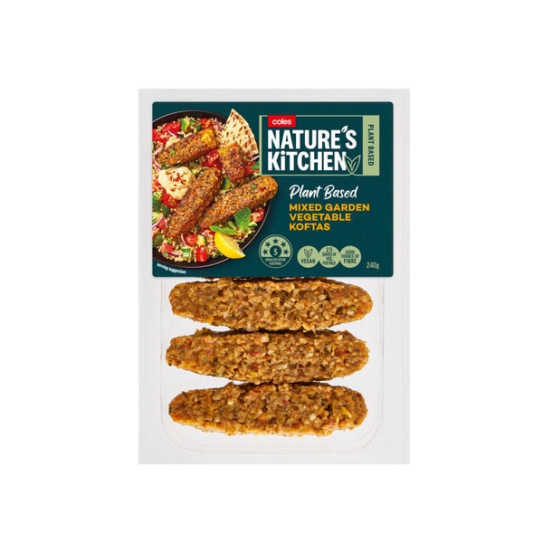 Coles Natures Kitchen Mixed Garden Vegetable Koftas | 240g