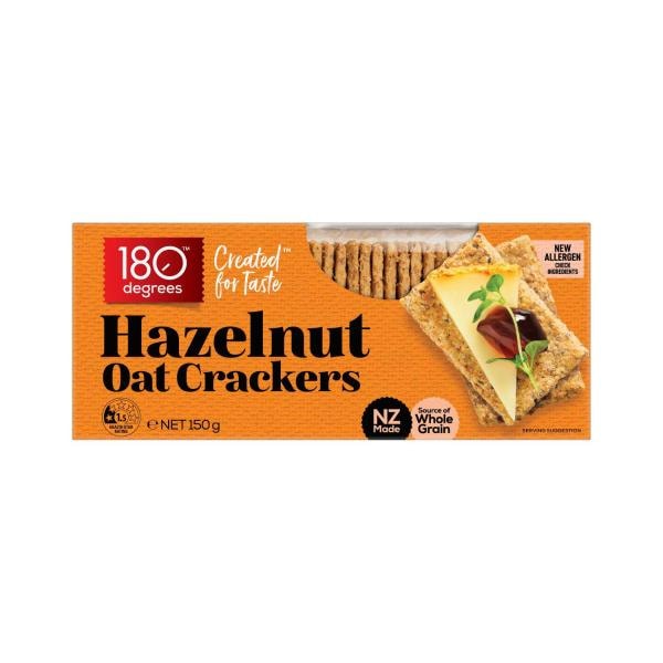 180 Degrees Hazelnut Oat Crackers | 150g