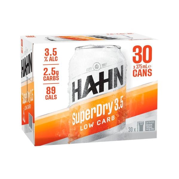 Hahn Super Dry 3.5 Block Can 375mL | 30 Pack