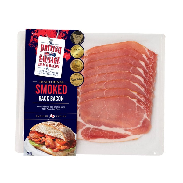 British Sausage Co Smoked Back Bacon | 200g