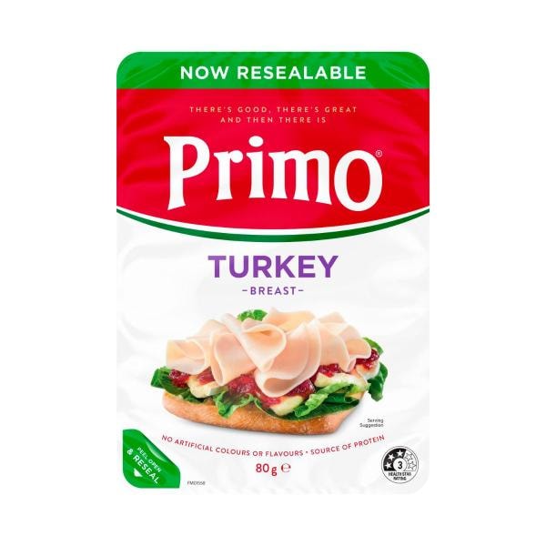 Primo Sliced Turkey Breast | 80g