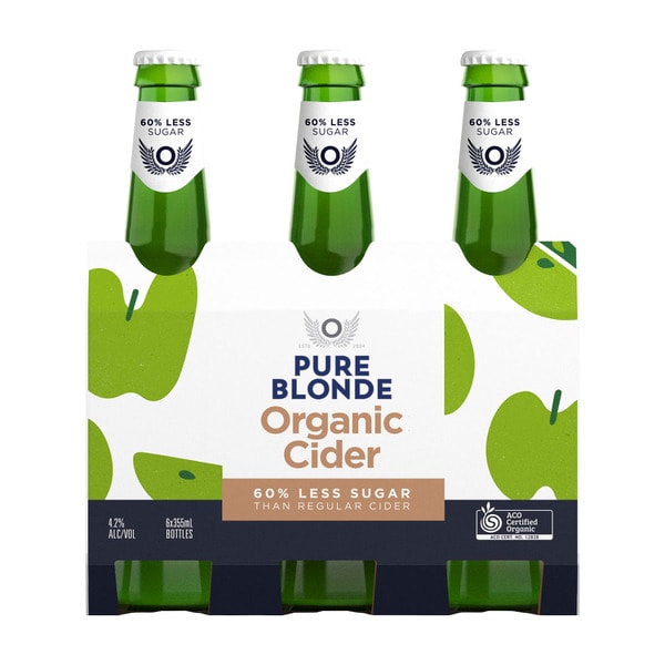 Pure Blonde Crisp Apple Cider Bottle 355mL | 6 Pack