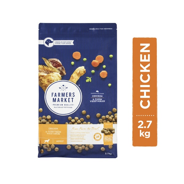 Farmers Market Adult Dry Dog Food Chicken With Farm Vegetables | 2.7 kg