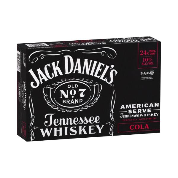 Jack Daniels American Serve & Cola 250mL | 24 Pack