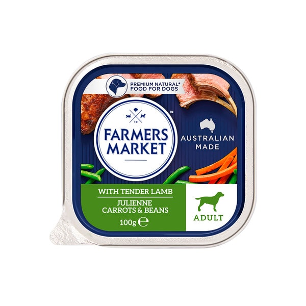 Farmers Market Adult Wet Dog Food Tender Lamb With Julienne Carrots & Beans | 100g