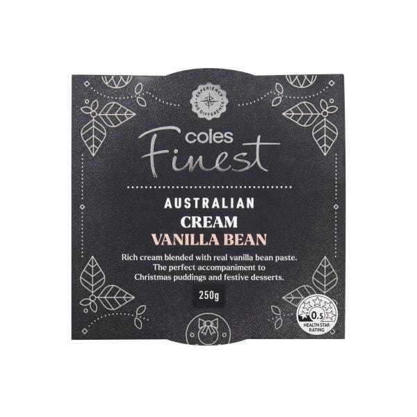 Coles Finest Vanilla Bean Cream | 250g