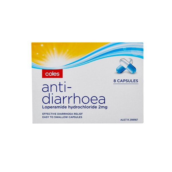 Coles Loperamide Anti-Diarrhoea Capsules | 8 pack