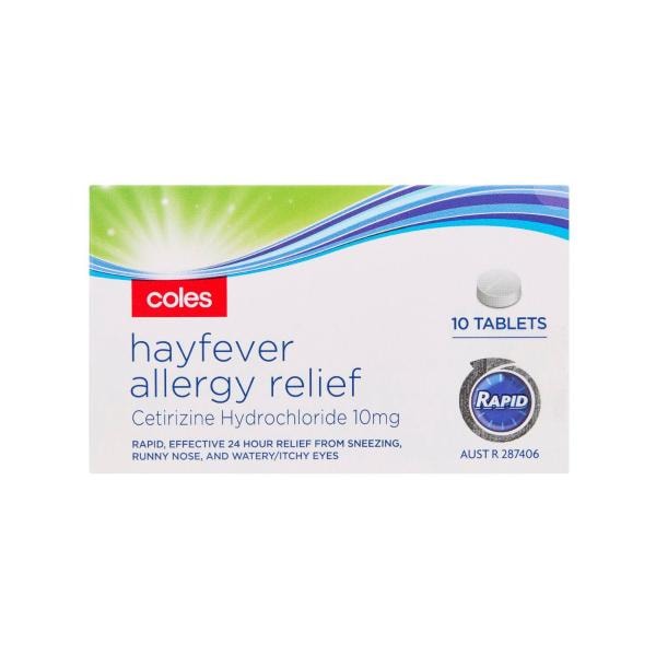 Coles Cetirizine Rapid 10Mg Tablets | 10 pack