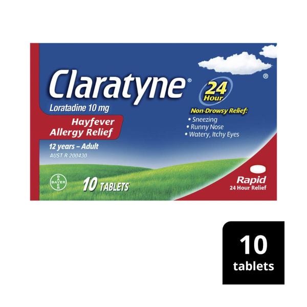 Claratyne Allergy Hayfever Relief Antihistamine Tablets | 10 pack