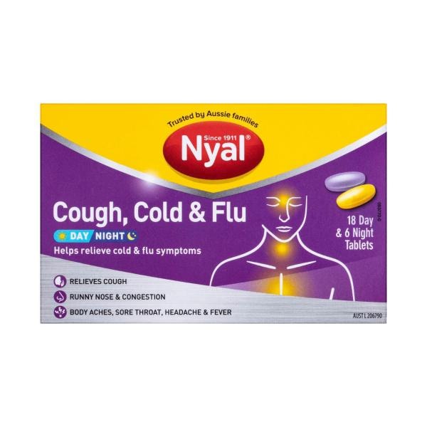 Nyal Cough Cold & Flu Tablets | 24 pack