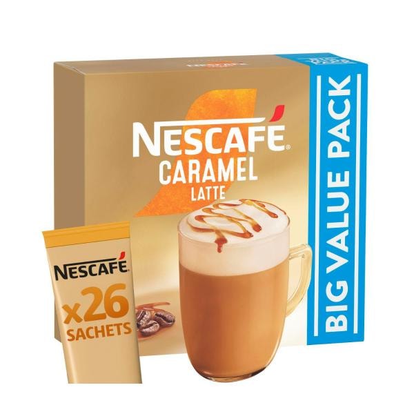 Nescafe Caramel Latte Coffee Sachets | 26 Pack