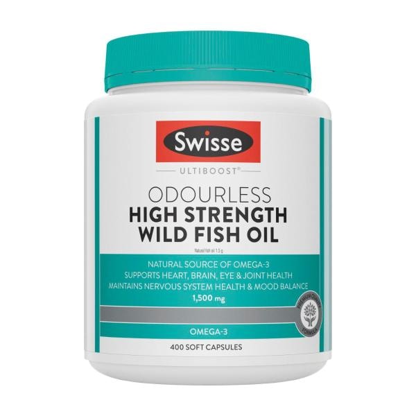 Swisse Ultiboost High Strength Odourless Wild Fish Oil | 400 pack