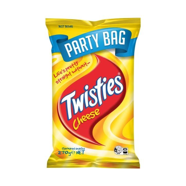 Twisties Cheese Party Size Bag Sharepack | 270g