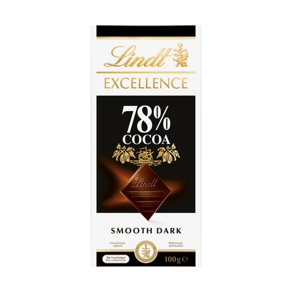 Lindt Excellence 78% Cocoa Dark Chocolate Block | 100g
