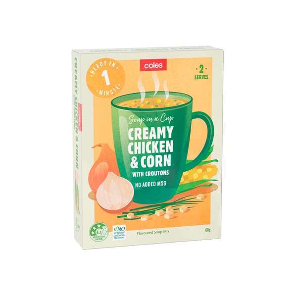 Coles Chicken Corn With Croutons Soup Serves 2 | 60g