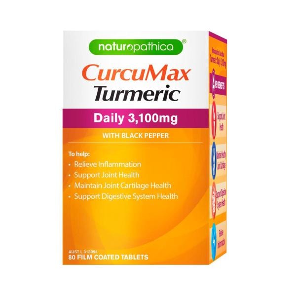 Naturopathica Curcumax Daily Care 3100mg Tablets | 80 pack