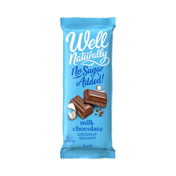Well Naturally No Sugar Added Milk Chocolate Coconut Delight | 90g
