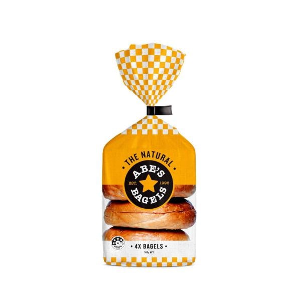 Abe's Bagels Natural 4 Pack | 360g