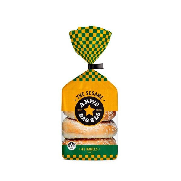 Abe's Bagels Sesame 4 Pack | 360g