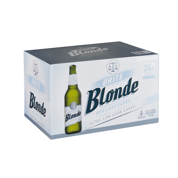 Brite Blonde Ultra Low Carb Bottle 330mL | 24 Pack