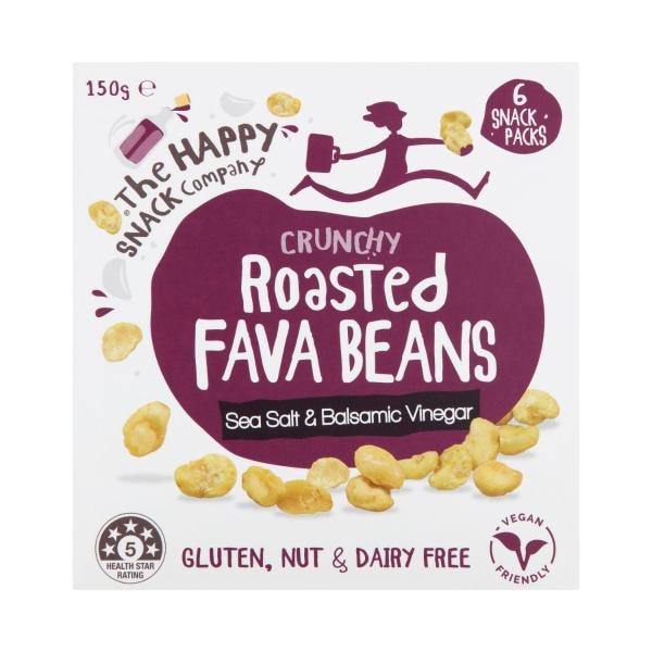 Happy Snack Company Favva Beans Sea Salt & Vinegar 6 Pack | 150g