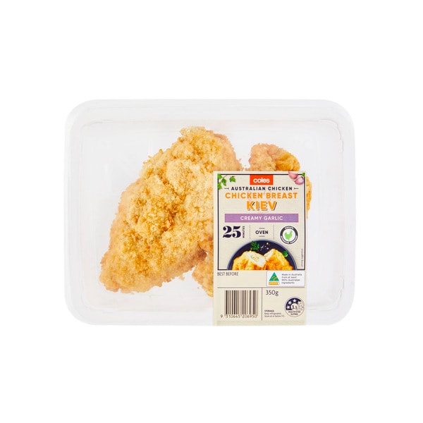 Coles RSPCA Approved Chicken Breast Kiev Creamy Garlic | 350g