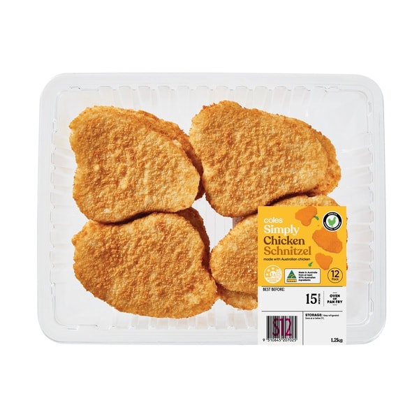Coles RSPCA Chicken Schnitzel Plain Crumb | 1.2kg
