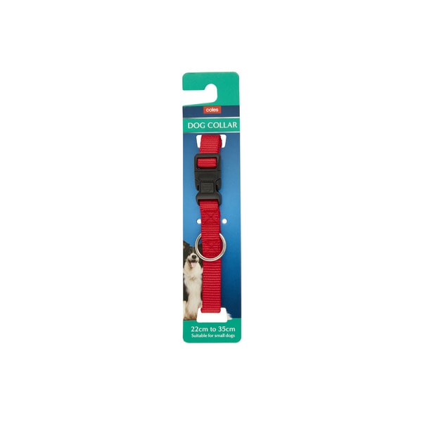 Coles Dog Collar With Steel O Ring & Safety Clip Small | 1 pack