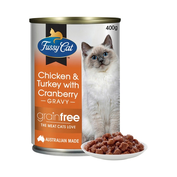 Fussy Cat Grain Free Adult Wet Cat food Chicken & Turkey With Cranberry | 400g