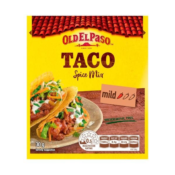 Old El Paso Spice Mix For Tacos Mild | 30g