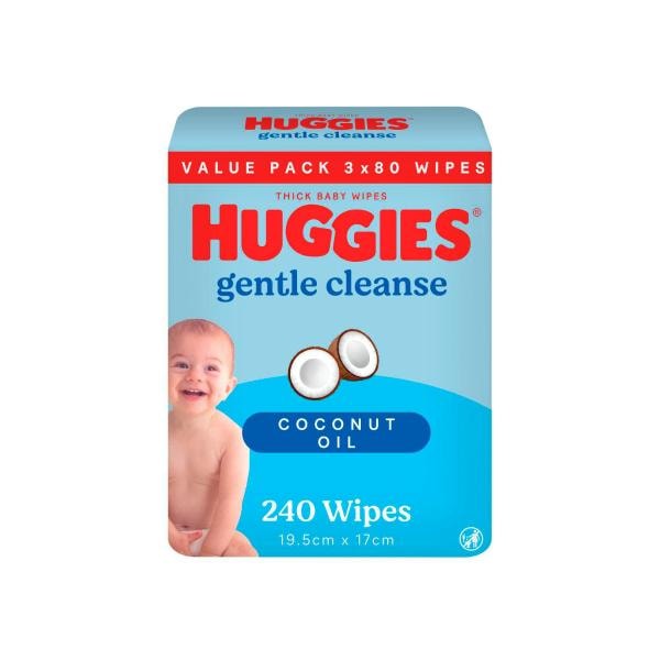 Huggies Thick Baby Wipes Coconut Oil | 3 pack