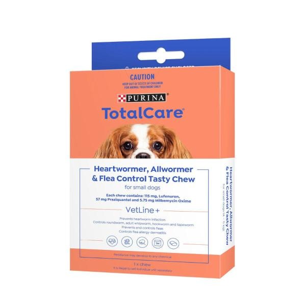 Purina Total Care Heartwormer, Allwormer & Flea Control  for Small Dogs | 1 pack