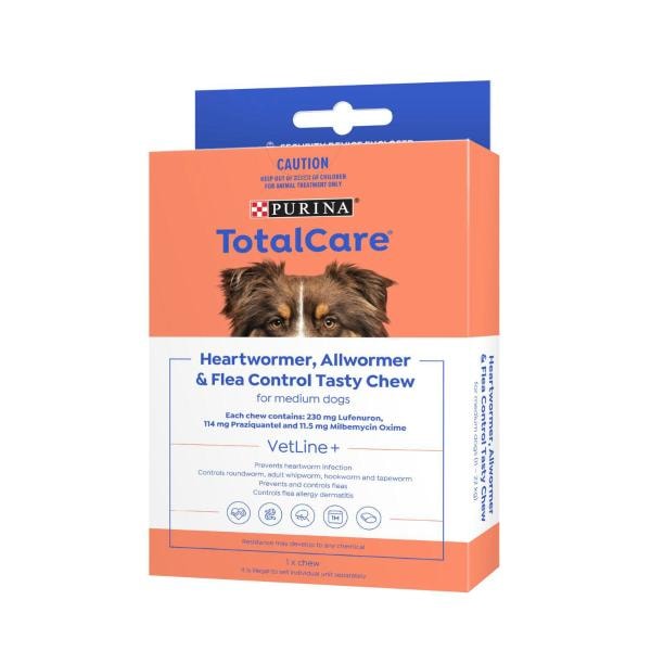 Purina Total Care Heartwormer Allwormer & Flea Control  for Medium Dogs | 1 pack