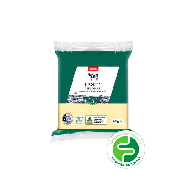 Coles Dairy Tasty Cheese Block | 250g